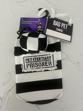 Bootique Petco Prisoner Pet Halloween Costume 3-Piece Set Size Small New